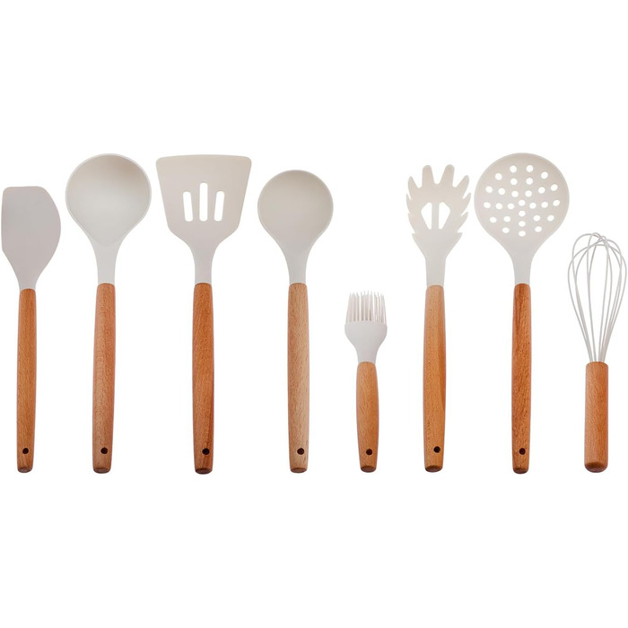 Набір ножів Karaca Gusto 12 шт. з дерев'яним обробним ящиком та кухонними аксесуарами. Ножі з нержавіючої сталі, ергономічні ручки, чорний (кремовий)