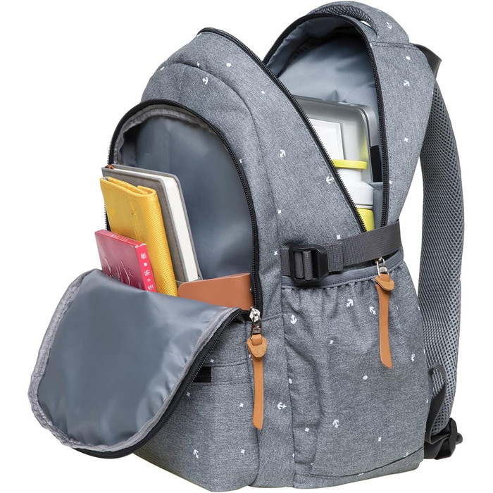 Жіночий рюкзак Kaukoo для студентів, ноутбука, подорожей (сірий, Jnl-ks24-09)