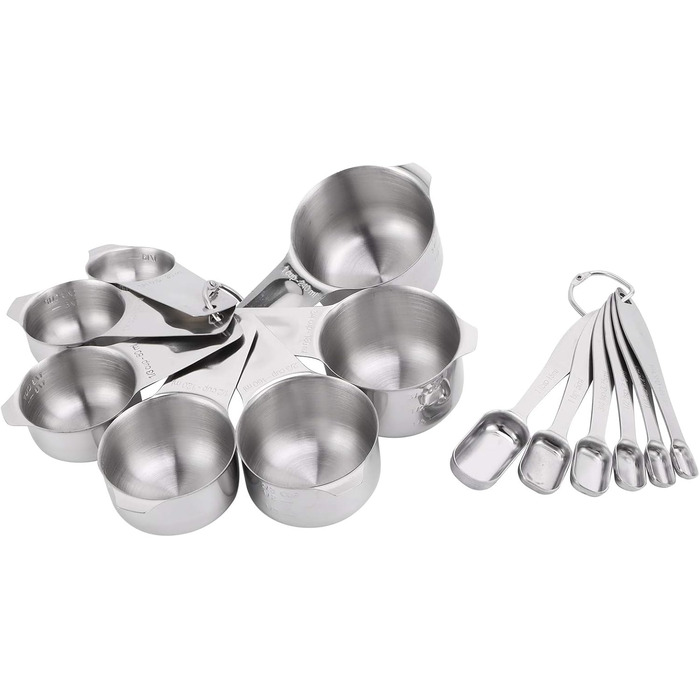 Stainless Steel Measuring Spoons, Kitchen Utensil Measuring Spoons Measuring Cup Cuillere Doseuse Grams for Home