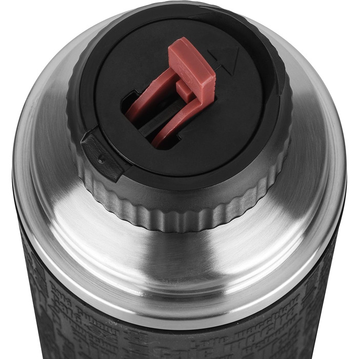 Emsa Senator Insulated Flask 515714 | Capacity: 1.0 L | 100 percent leak-proof | Silicone seal | Safe Loc closure | 12h hot or 24h cold | Black