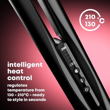 Professional Ceramic Hair Straightener & Curling Iron - 80-235°C with LCD Display, Ionic Plates, Infrared Technology, 3m Cord, & Hair Care Oils