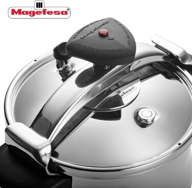 Скороварка Magefesa Star Bombeada 10 л з нержавіючої сталі 18/10 для індукції, рівномірний розподіл тепла, здорове приготування