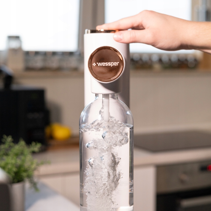 Сифон для газування води Wessper S1, білий (з балоном CO2 та пляшкою для води)