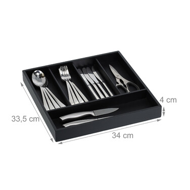 Relaxdays Cutlery Box with 5 Compartments
