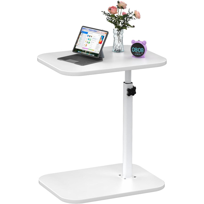 Зручний столик для ноутбука в ліжко - Lapdesk, складний, регульований, портативний, білий (40 x 30 x 80 см)