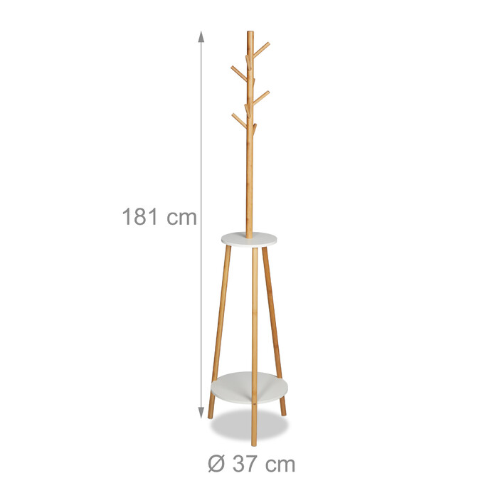 Relaxdays Wardrobe Rack White/Natural