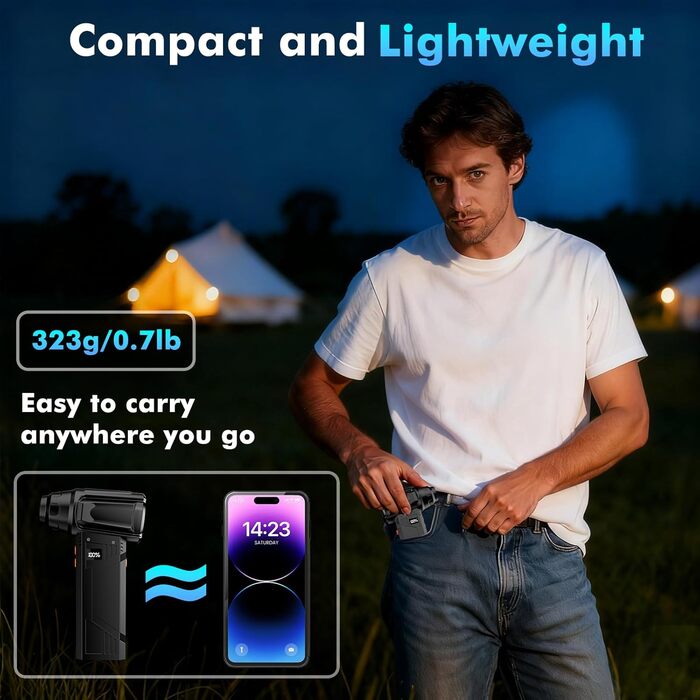 Електричний пилосос IVJ BL08: 4-ступеневий, 180000 об/хв, з акумулятором 10000mAh, USB, для чищення ноутбука, клавіатури, авто та офісної техніки