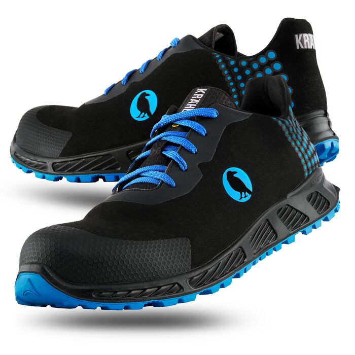 Черевики робочі KRÄHE Black Crow S3 ESD SRC для чоловіків, 44 EU, блакитні
