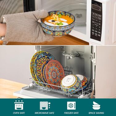 Набір мисок Vancasso 6 шт. з порцеляни (36 шт.) для салату, рамену, мюслі, пасти та десертів