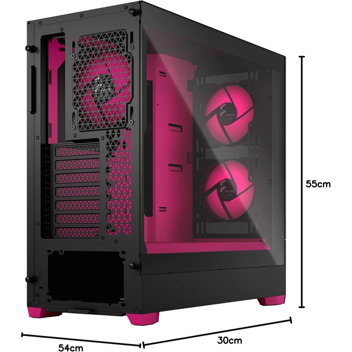 Корпус для ПК Fractal Design Pop Air RGB Magenta Core з темперованим склом, сітчаста передня панель, три RGB вентилятори 120 мм, ATX, Magenta Core