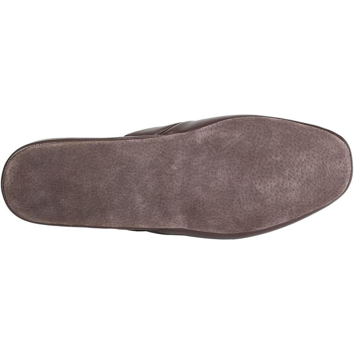 Чоловічі домашні тапочки Pamir з натуральної шкіри та піною з пам'яті (46 EU, широкі, коричневі)