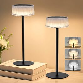 Світлодіодний акумуляторний настільний світильник Lacasa Solar 2 шт, димується, водонепроникний IP67, для дому, саду, спальні