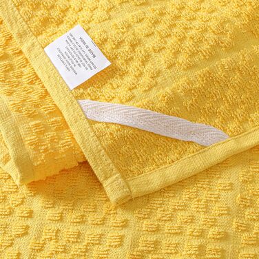 RIANGI Frottee Dishcloths for the Kitchen – Set of 6 Absorbent Dishcloths – Size 40.6 x 66 cm – Decorative Autumn Farmhouse Hand Towel Set – Yellow Kitchen Towels
