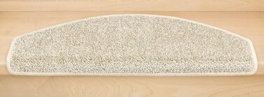 Килимки на сходи Metzker Ventura напівкруглі, бежеві, 15 шт. - Захист сходинок, килимові покриття для сходів