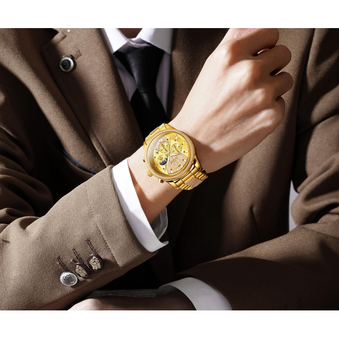 Чоловічий наручний годинник OLEVS з натурального дерева (клен), водонепроникний кварцовий годинник у бізнес-стилі, модель 3645