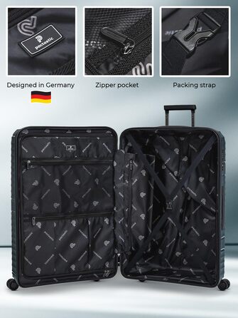 Валіза-тележка велика, XL, 75 см, 103 літри, поліпропілен, з TSA-замком, Collection 02, туркенітовий колір