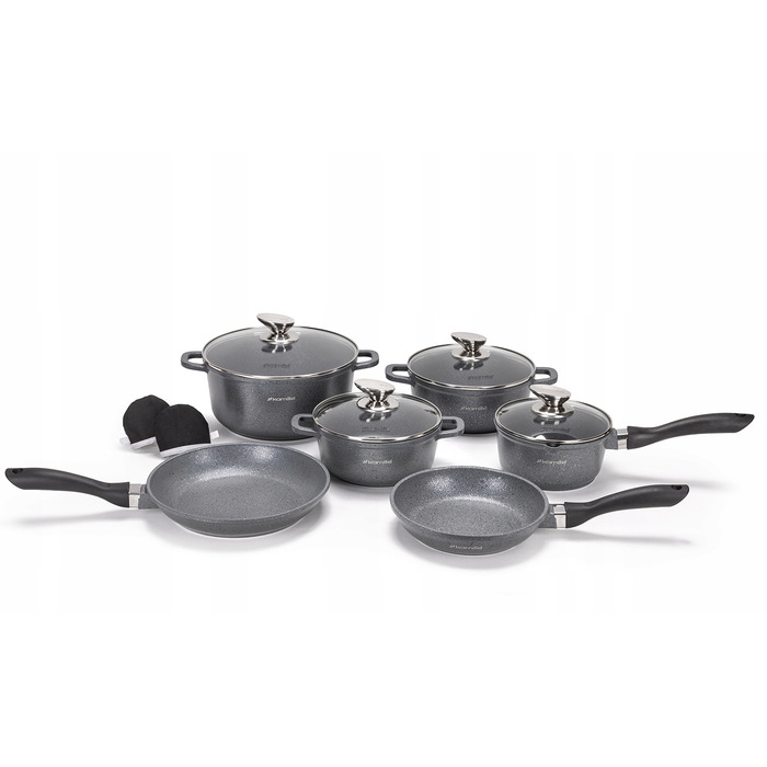 Набір кастрюль та сковорідок Kamille, 10 предметів, для індукційних та газових плит