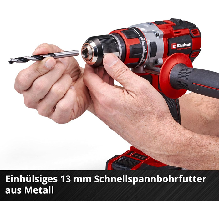 Einhell Professional TP-CD 18/80 Li BL-Solo: акумуляторний дриль-шуруповерт (18 В, Brushless, 80 Нм, 13 мм патрон, 2 швидкості, 19 ступенів регулювання моменту, бур)