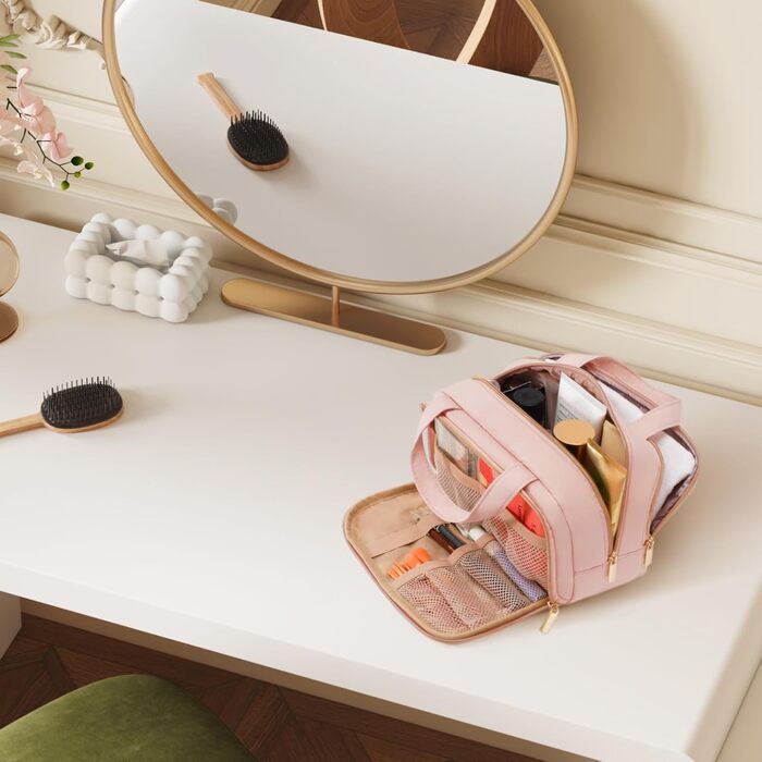 Lifewit Косметичка для подорожей 5L, Водовідштовхувальна, з відділенням для мокрого, Рожева