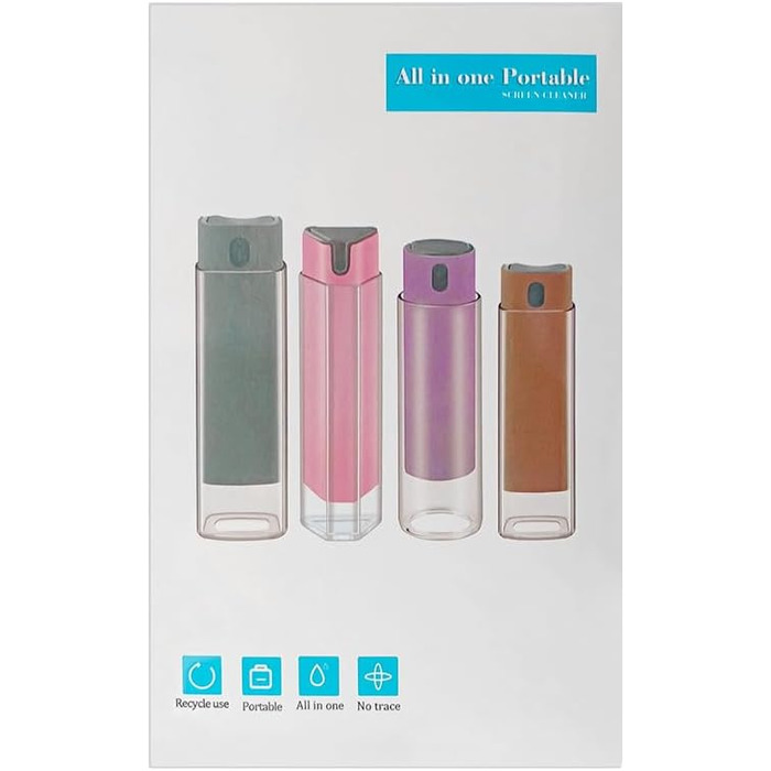 Очиснювач екрану для мобільних пристроїв 2шт (10мл) - для iPhone, монітора, планшета (сірий + рожевий)