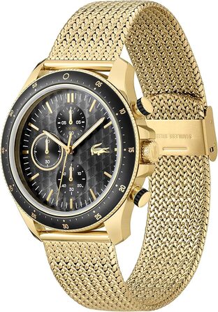Годинник чоловічий Lacoste Neo Heritage Chronograph Quartz з браслетом (Золотий)