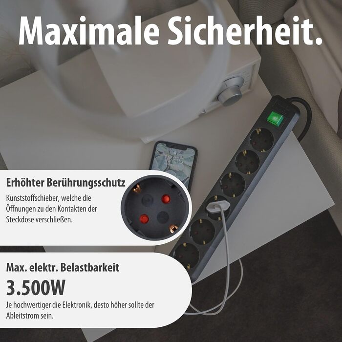Мережевий фільтр Brennenstuhl Eco-Line на 6 розеток, кабель 3м