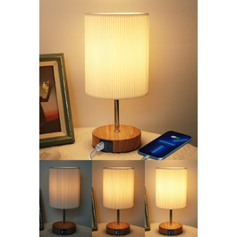 Торшер з кабелем, торшер з сенсорним керуванням, регульована яскравість, 3 рівні, настільна лампа для робочого столу, мінімалістична лампа для нічного столика, спальні, вітальні, подарунок (циліндрична, 1 шт.)