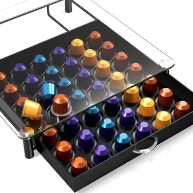 Підставка для капсул Nespresso OriginalLine Deco Brothers з кришталевого скла, прозора