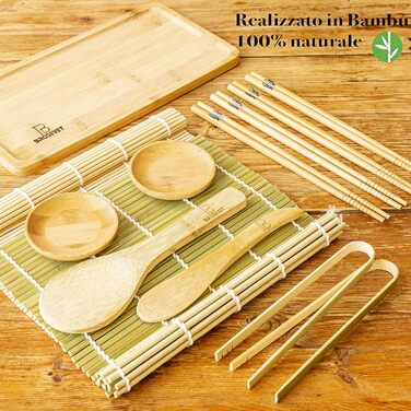 Набір для приготування суші 2025 – 29 предметів: з інструкцією, рецептами, формою для онігірі, бамбуковою килимком, палочками для їжі та соєвим соусом