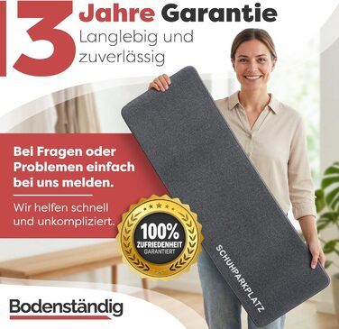 Килимок для дому 40x60 см, стійкий до прання - ідеальний розмір для вхідних дверей. Килимок для входу, привітальний напис та сердечко (Мінімалістичний)