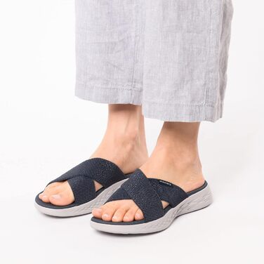 Сандалі Skechers ON-The-GO 600 Dainty Navy текстильні, 42 EU - жіночі літні босоніжки