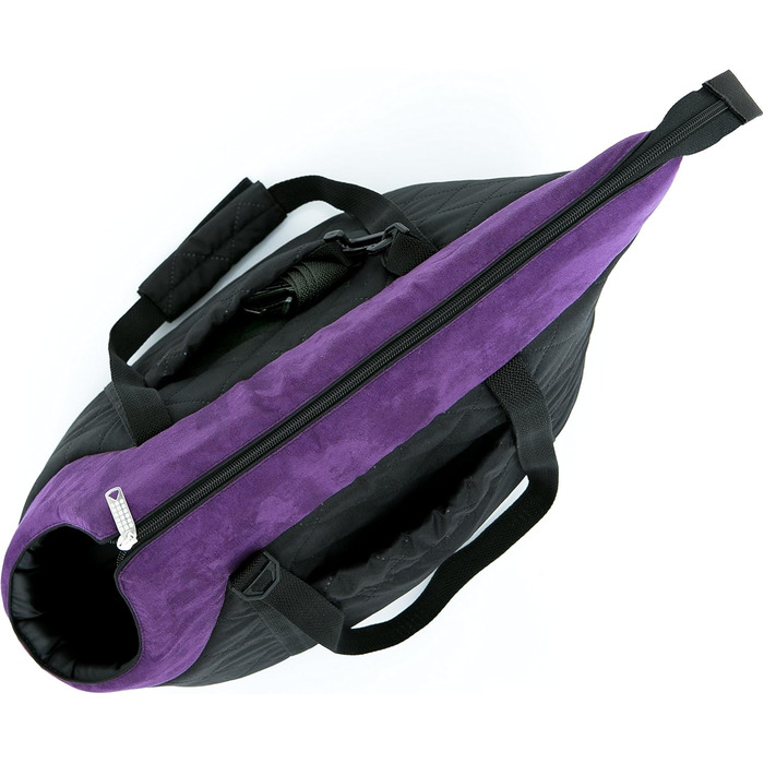 Сумка-переноска для собак та котів, рюкзак для маленьких та середніх собак/кошенят, чорний з фіолетовим, 20x42x22 см