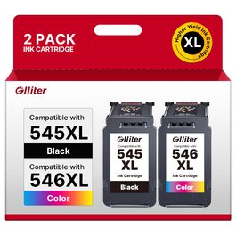Комплект картриджів Glliter 545XL та 546XL для принтерів Canon PIXMA TS3350, TS3355, TS3450, TS3150, MX495 (чорний та кольоровий)