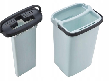 Плоский швабра з віджимачем та двокамерним відром для миття підлоги, 3 смінні насадки