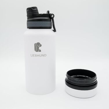 Термопляшка ThermoBott 700мл з нержавіючої сталі з мискою для собак