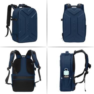 MOSISO Рюкзак для камери, фототехніки, з водонепроникним покриттям, сумісний з Canon/Nikon/Sony, блакитно-зелений (сталевий блакитний, L)