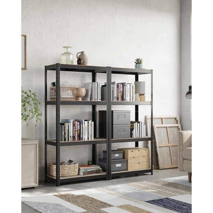 SONGMICS 2-Piece Adjustable Shelf Unit