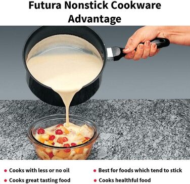 Антипригарний сотейник HAWKINS Futura 1 л з кришкою, алюміній