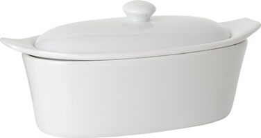 Trudeau 09607081A Butter Boat Butterboot, Porcelain, White