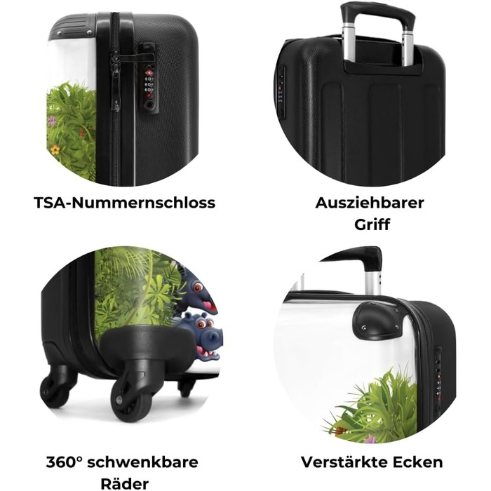 Дитячий валіза-роликовий колір зелений та білий з ім'ям, 55x40x20см, ручна поклажа, валіза для хлопчика з принтом 'РеннАвто', легкий, персоналізований