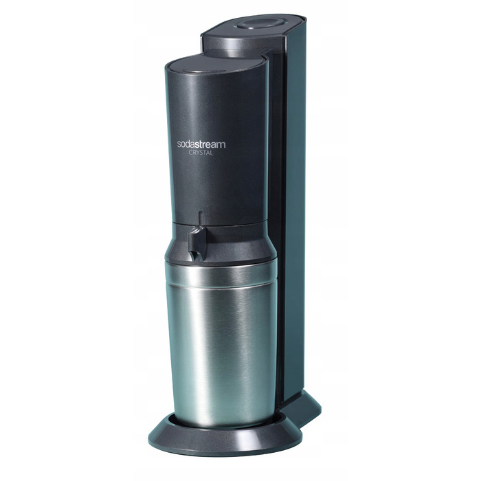 Сифон для газування води SodaStream Crystal 3.0, сріблястий, з балоном CO2