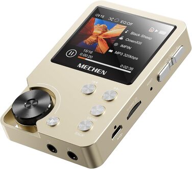MECHEN M30: Аудіоплеєр Hi-Res MP3, DSD FLAC DAC з 64GB, підтримка до 256GB (Золотий)