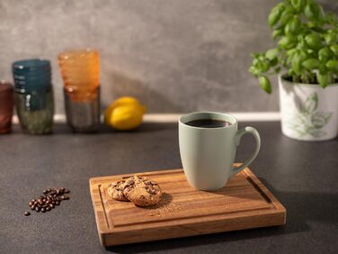Large Coffee Mug Set – Coffee cups made of high-quality and sturdy ceramic, large handles, large mugs (natural colors, set of 6)