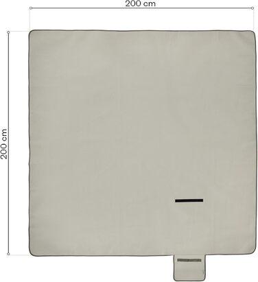 Плед для пікніка Meteor XXL водовідштовхувальний, термоізоляційний 175x200 см, бежевий - для пляжу, саду, кемпінгу