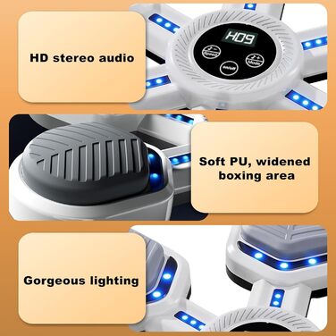 Bluetooth Wall-Mounted Boxing Machine with Music - 9 Modes, Electronic Punching Bag for Kids & Adults