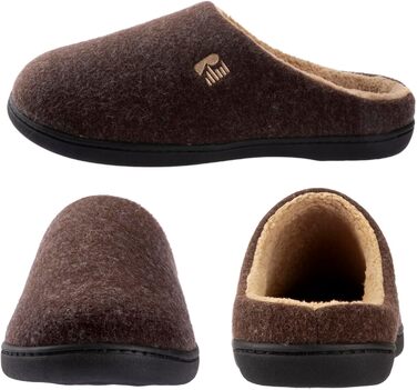 Чоловічі халапи RockDove з підкладкою Sherpa та піною Memory Foam (42/43 EU, Кофе)