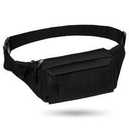 Гірчатка на пояс для жінок та чоловіків, водонепроникна сумка на стегно з багатьма кишенями для спорту, подорожей, бігу, походів, велоспорту, чорна