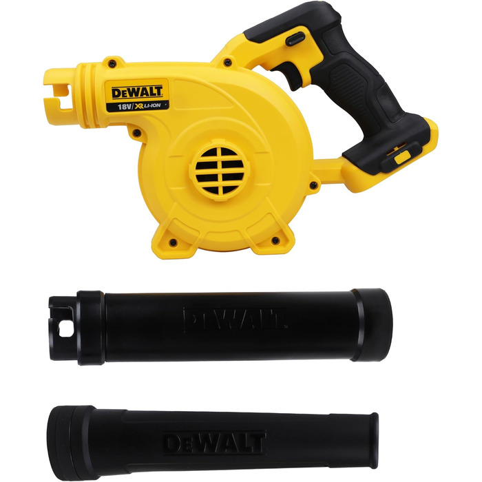DEWALT Cordless Blower/Leaf Blower (18V, 290 km/h blowing speed, THREE-stage switch, delivered without battery and charger) DCV100-XJ