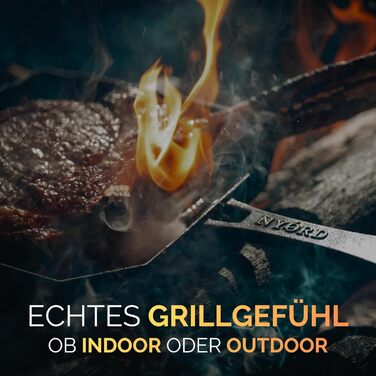 Чавунна сковорода-гриль NYORD з ребрами та виливом | Для індукції, газових плит, кераміки, грилю та духовки | Преміум якість