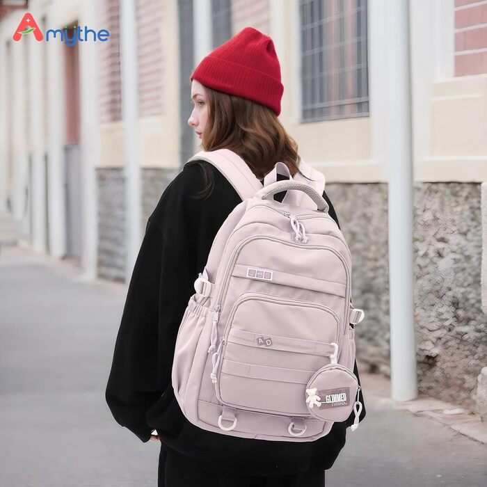 Шкільний рюкзак для дівчинки-підлітка, водонепроникний, легкий, великої місткості, модний, для школи або подорожей - фіолетовий